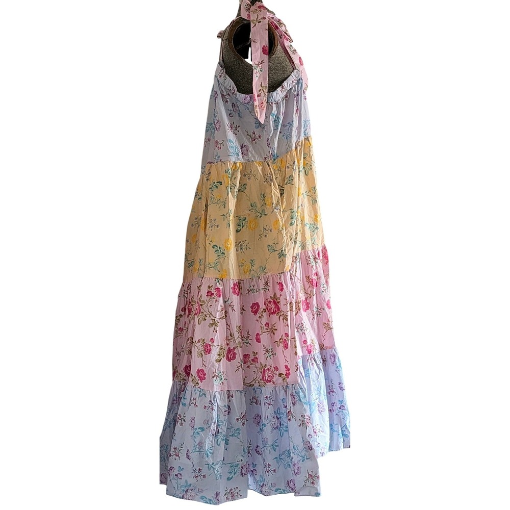 LoveShackFancy for Target Jeanne Tie Strap Tiered Maxi Dress Women's Size 2X